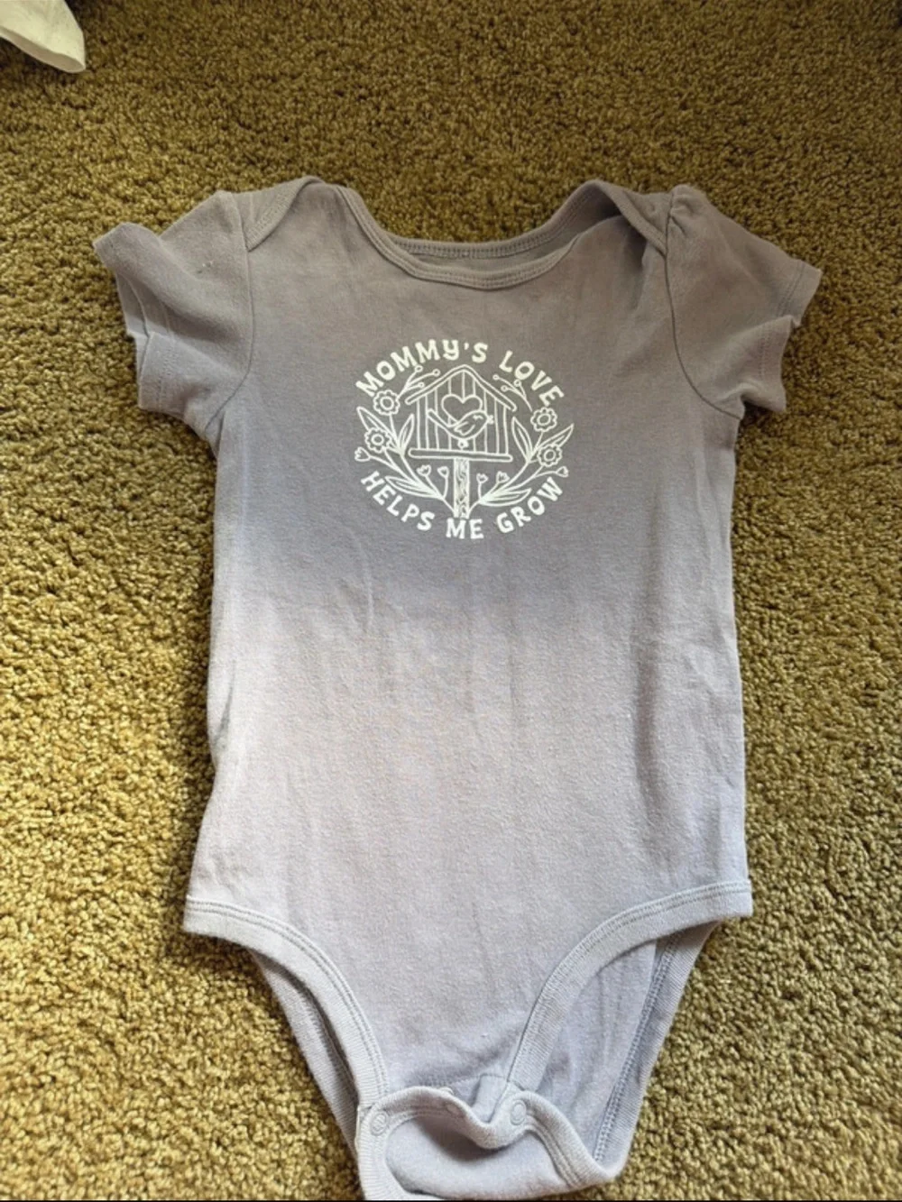 Mommy's Love Helps Me Grow Lavender Baby One-Piece Bodysuit - 24 months